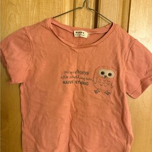 Pink Kids T-Shirt with Owl Design